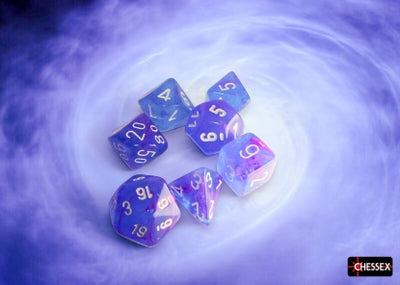 Chessex Nebula Aura/White Luminary 7-Die Set