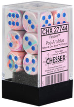 Chessex: Festive Pop-art/ Blue 16mm Set