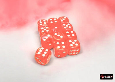 Chessex Festive Dahlia/White 16mm D6 Dice Block