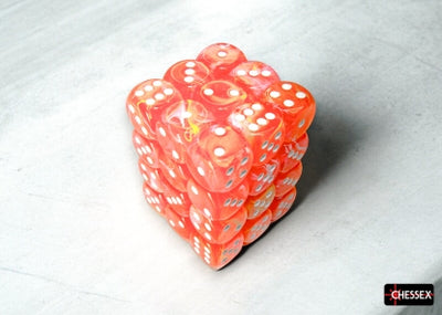 Chessex Festive Dahlia/White 12mm D6 Dice Block