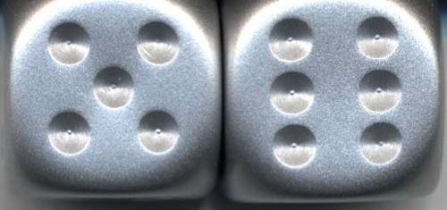 Chessex: Aluminum Metallic 16Mm D6 Dice (Pair)