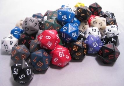 Chessex: Opaque Assorted D20 Dice (50 Pcs)