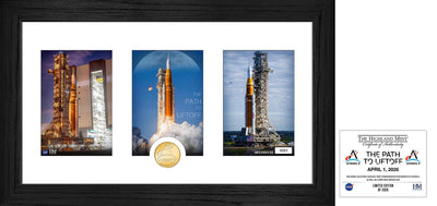 Highland Mint Artemis II The Path to Liftoff Bronze Coin Pano - Limited Edition /2,026