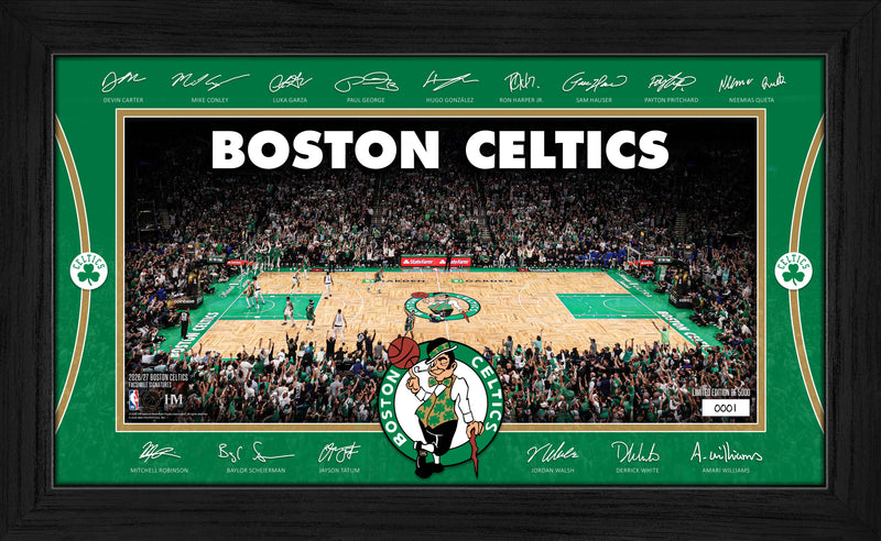 Highland Mint Boston Celtics 2026-27 Signature Court Framed Print - Limited Edition /5,000