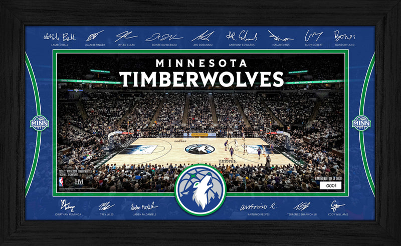 Highland Mint Minnesota Timberwolves 2026-27 Signature Court Frame - Limited Edition /5,000