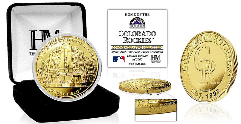 Highland Mint Colorado Rockies Coors Field 24kt Gold Coin - Limited Edition /5,000