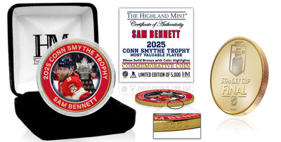 Highland Mint Florida Panthers Sam Bennett 2025 Conn Smythe Award Bronze Coin - Limited Edition /5,000