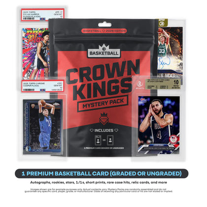 Crown Kings - NBA Basketball Mystery Pack (1) Premium Hit $25-$500 Graded Or Raw