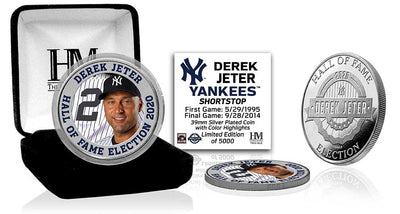 Highland Mint Derek Jeter 2020 Hall of Fame Color Silver Coin - Limited Edition /5,000
