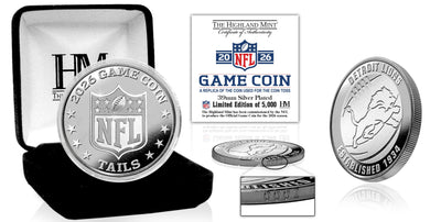 Highland Mint Detroit Lions 2026 Silver Plated Game Flip Coin - Limited Edition /5,000