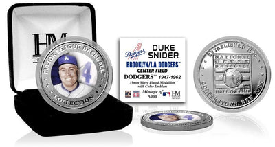 Highland Mint Duke Snider Baseball Hall of Fame Silver Coin - Limited Edition /5,000