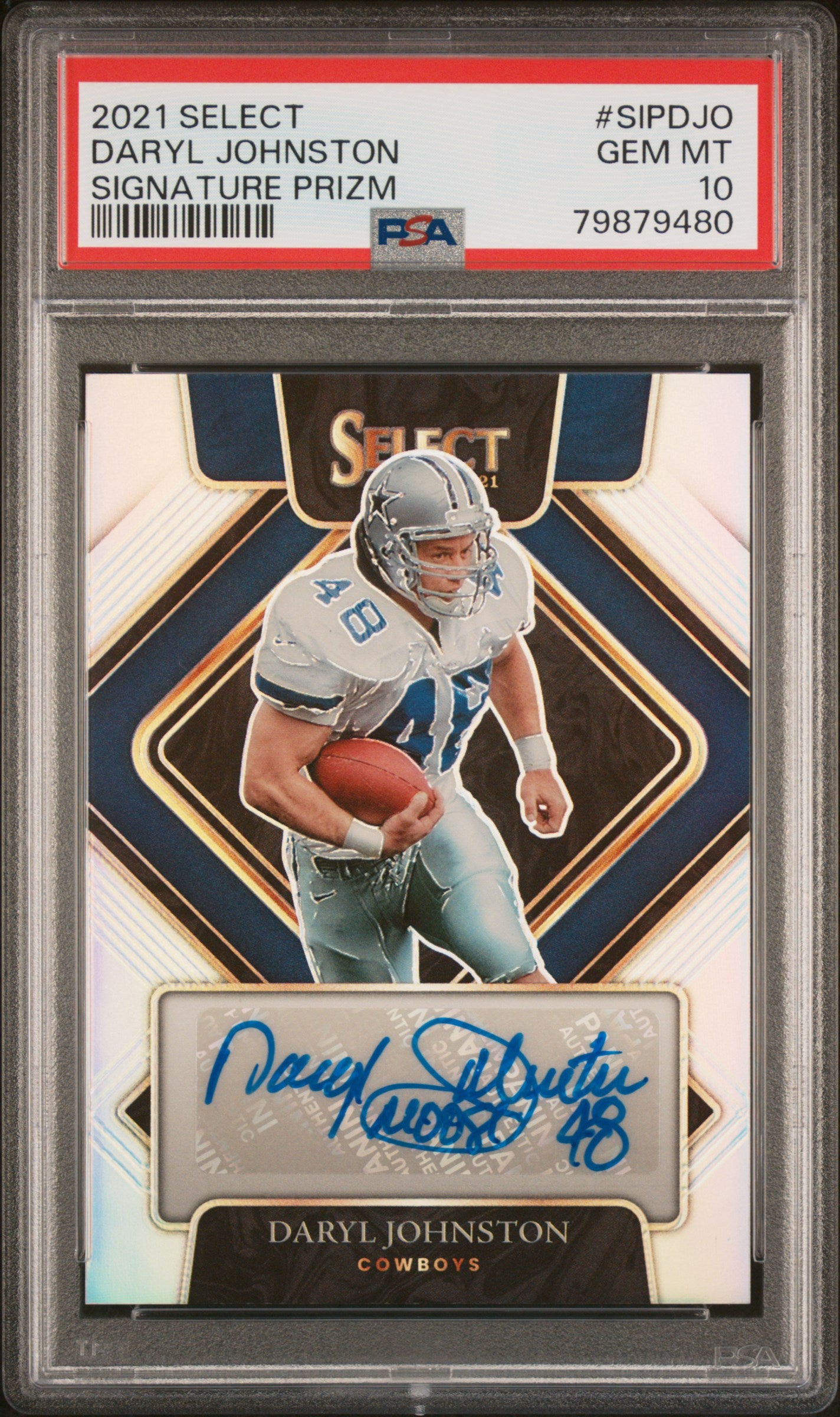 2021 Panini Select Signatures Prizm #SIPDJO Daryl Johnston PSA 10