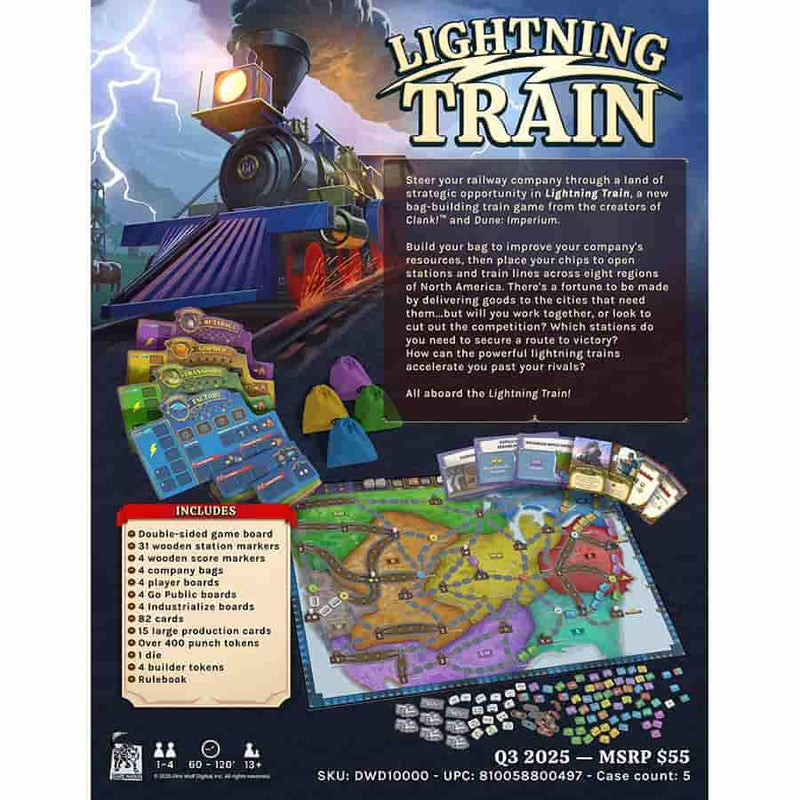 Dire Wolf Digital Lightning Train Board Game