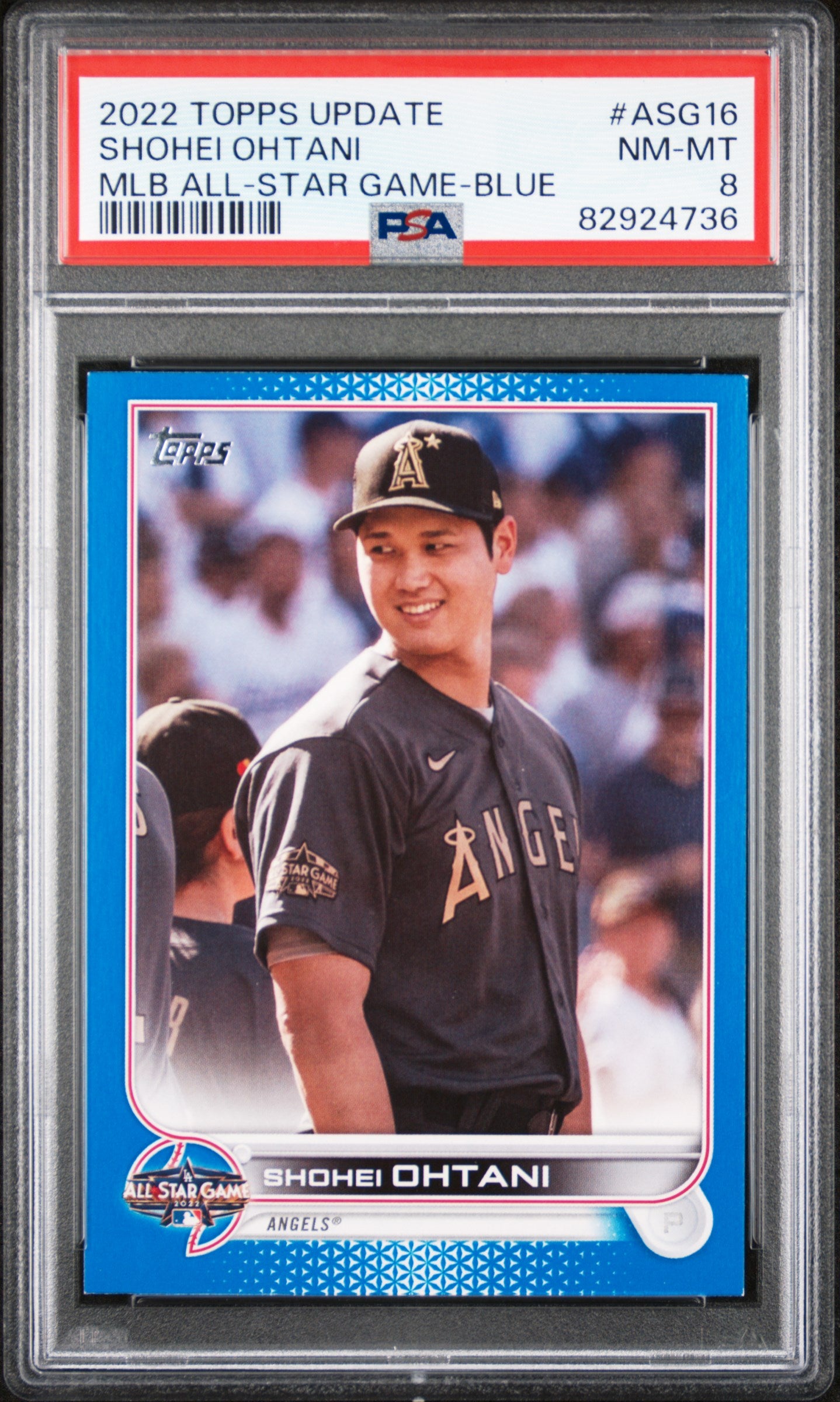 2022 Topps Update #ASG16 Shohei Ohtani MLB All-Star Game Blue PSA 8