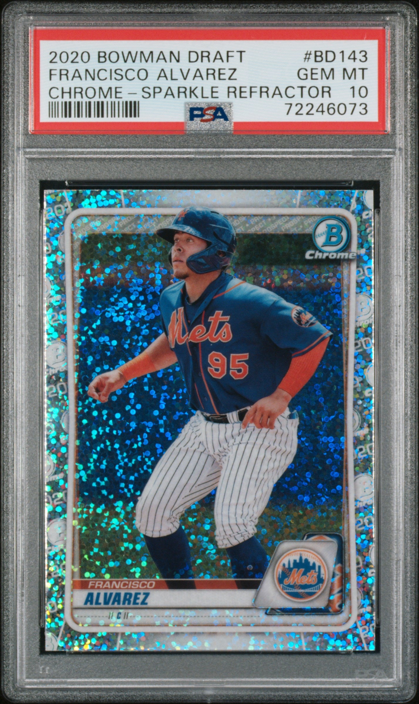 2020 Bowman Draft Chrome-Sparkle Refractor Francisco Alvarez PSA 10