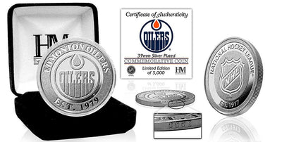 Highland Mint Edmonton Oilers Silver-Plated Coin - Limited Edition /5000