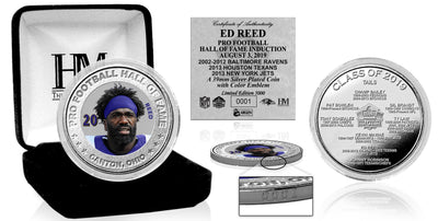 Highland Mint Ed Reed Hall of Fame 2019 Silver Coin - Limited Edition /5,000