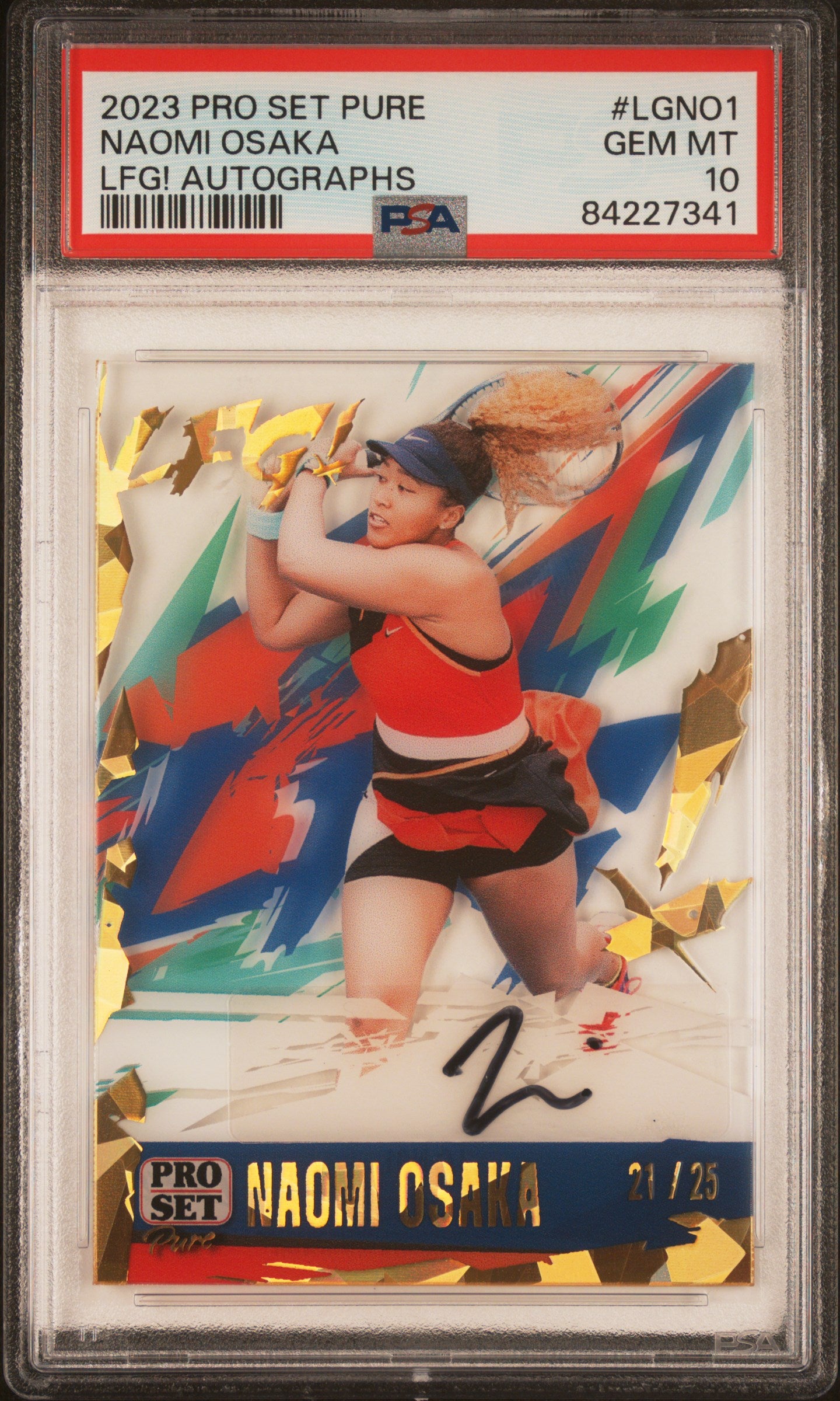 2023 Leaf Pro Set Pure Lfg! Autographs #LGNO1 Naomi Osaka PSA 10