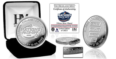Highland Mint 4 Nations Face-Off Silver Plated Coin - Limited Edition /2,025