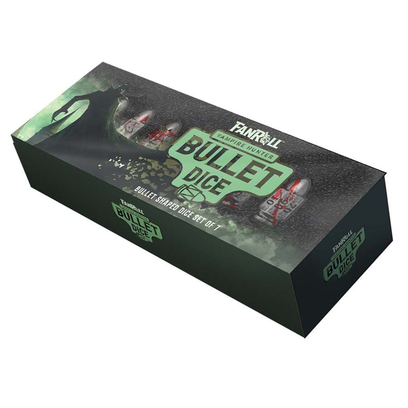 Fanroll Resin Bullet Polyhedral Dice Set (7-Piece) - Vampire Hunter