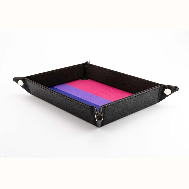 Fanroll Gaymers Pride Fold-Up Velvet Dice Tray - Bisexual