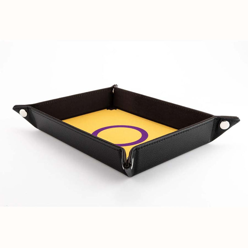 Fanroll Gaymers Pride Fold Up Velvet Dice Tray - Intersex