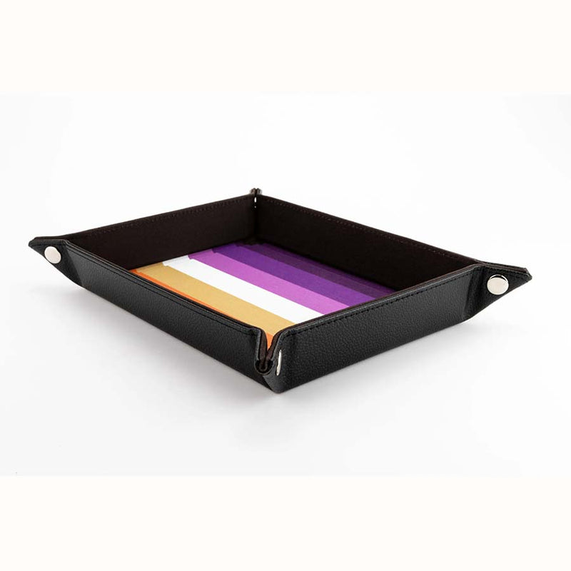 FanRoll Gaymers Pride Velvet Dice Tray - Lesbian Flag