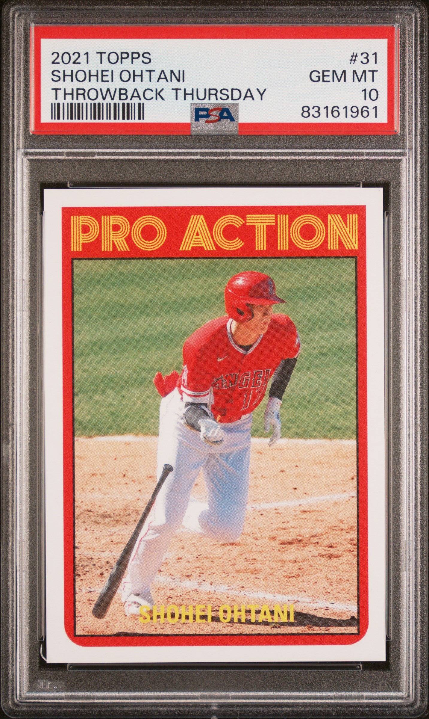 2021 Topps Throwback Thursday Shohei Ohtani #31 PSA 10