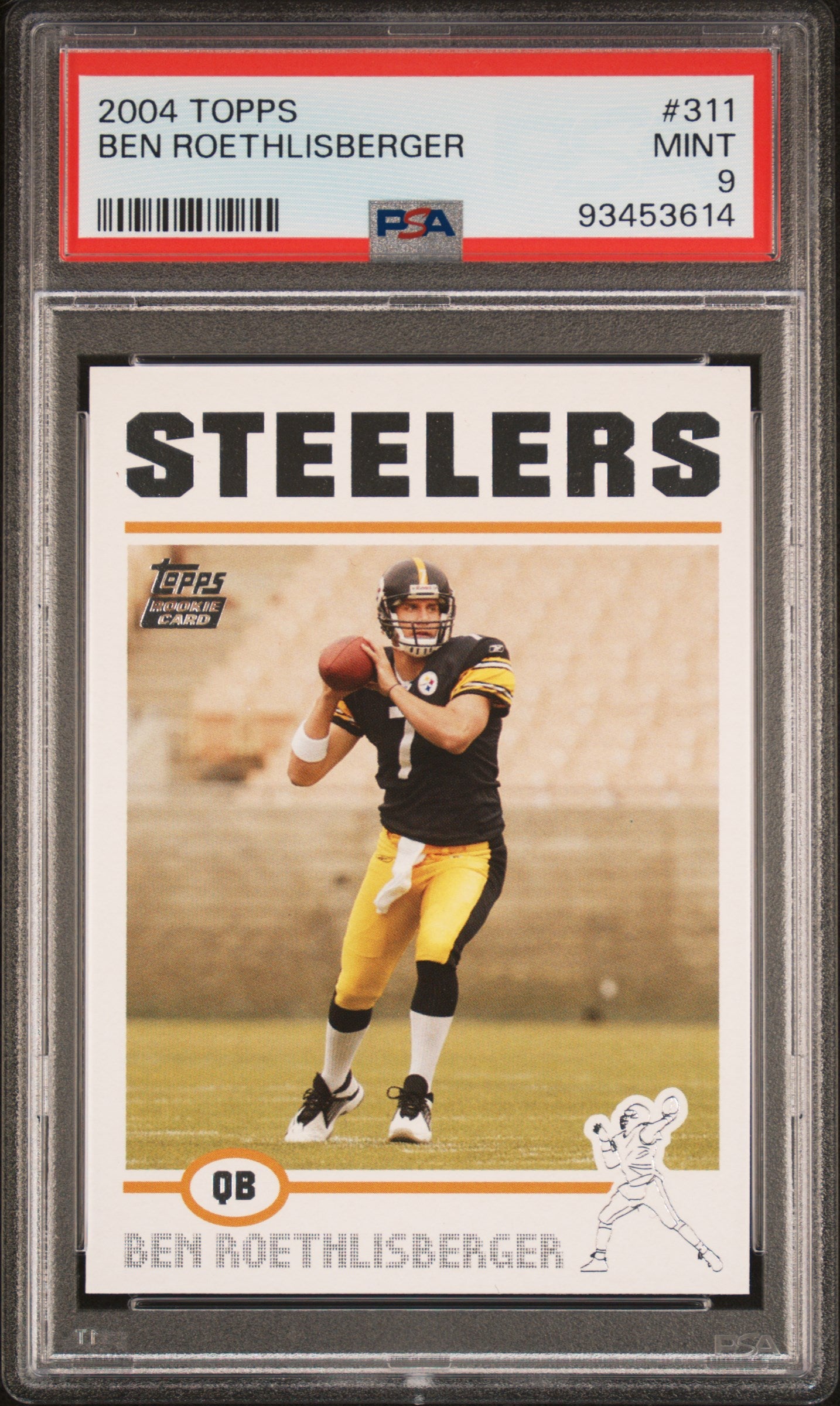 2004 Topps Ben Roethlisberger Rookie RC #311 PSA 9