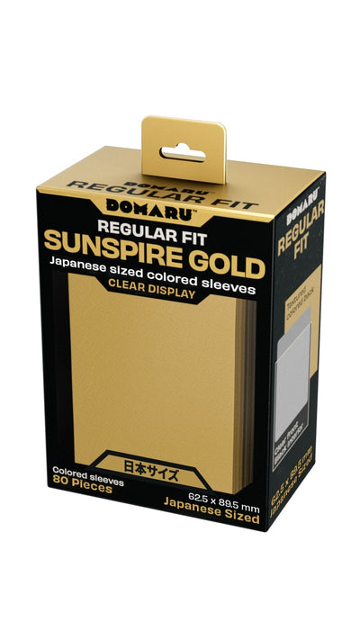 DOMARU Regular Fit Japanese Size Sleeves Sunspire Gold 80ct