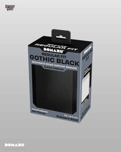 Gatherers' Tavern DOMARU Regular Fit Standard Sized Card Sleeves 100ct Gothic Black