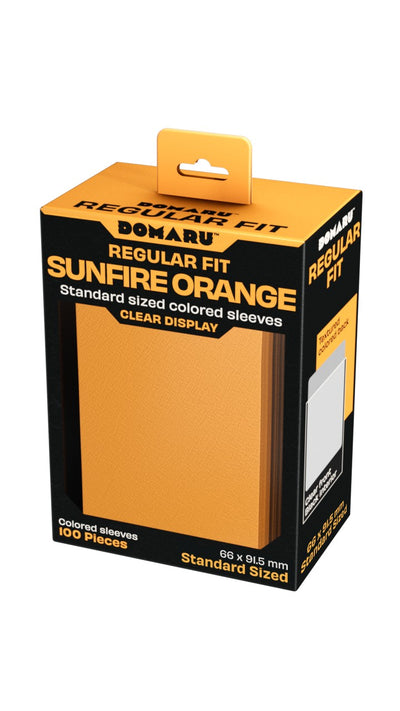 Gatherers' Tavern DOMARU Regular Fit Standard Size Card Sleeves Sunfire Orange 100ct