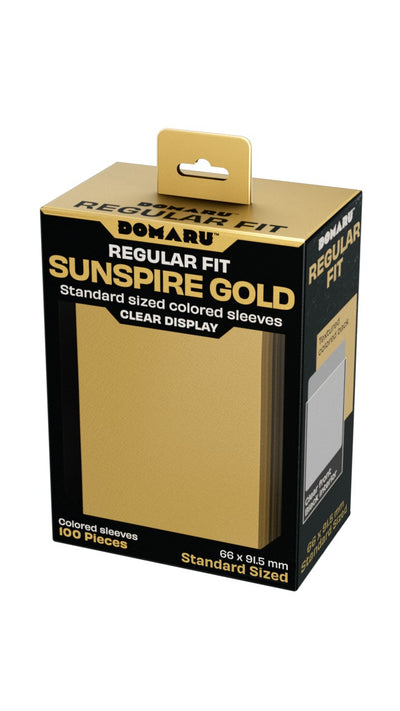 Gatherers' Tavern Domaru Regular Fit Standard Size Card Sleeves Sunspire Gold 100ct