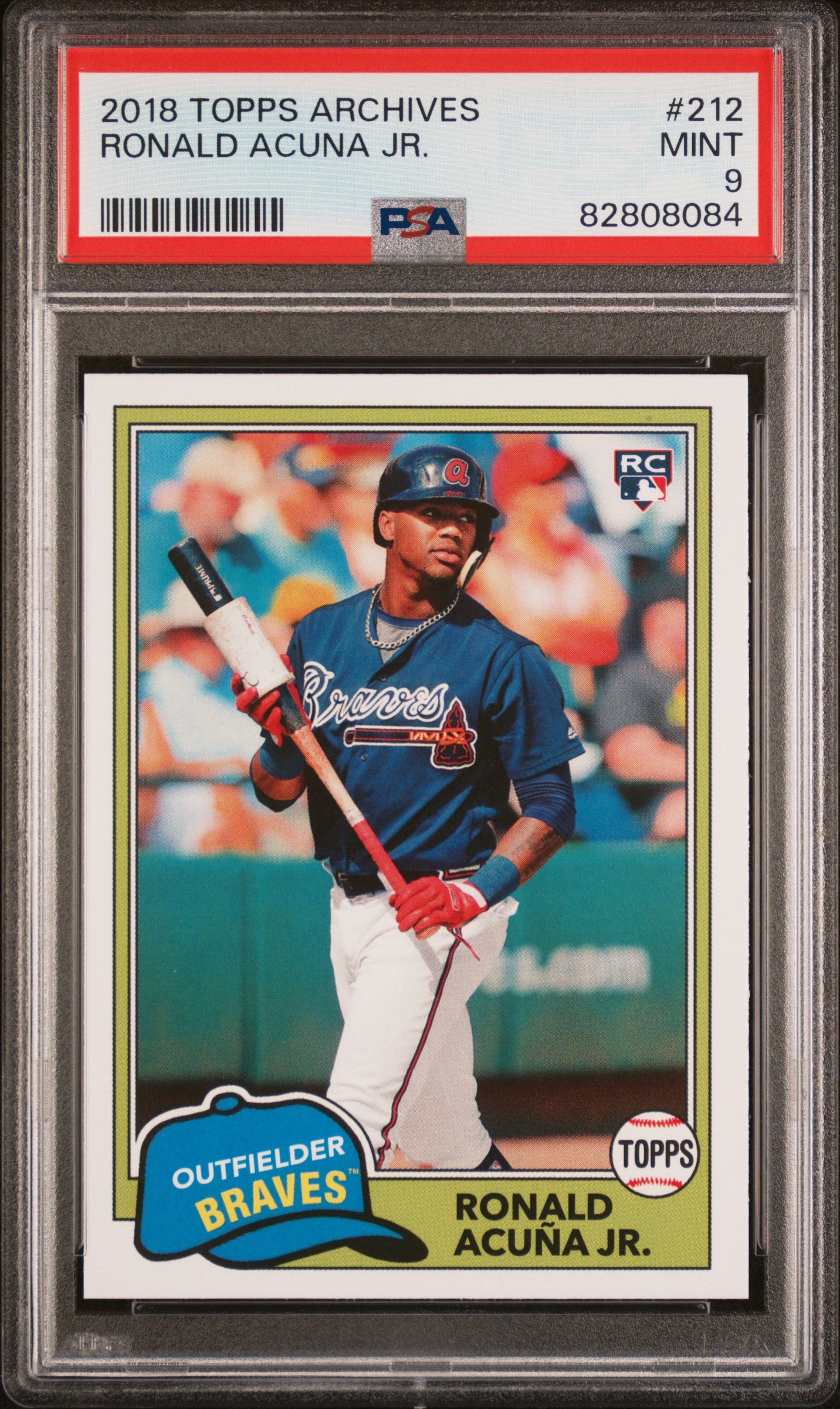 2018 Topps Archives Ronald Acuna Jr. #212 PSA 9