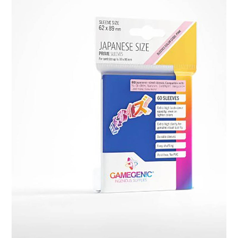 Gamegenic Prime Japanese Sized Sleeves (60 Count) - Blue
