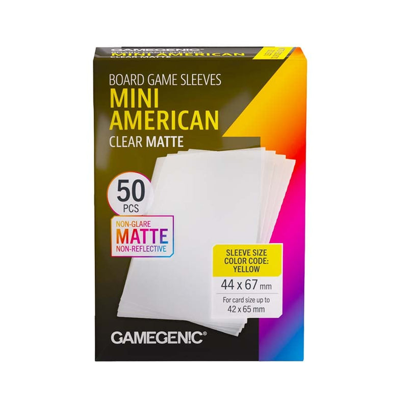 Gamegenic Board Game Sleeves Mini American Clear Matte (50 Count)