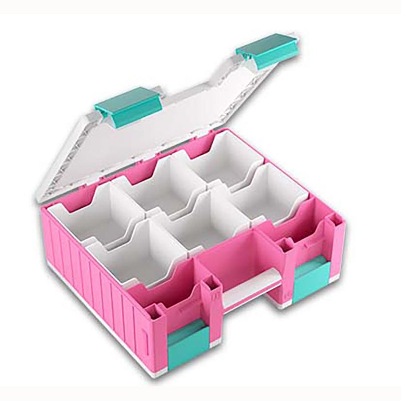 Gamegenic Game Castle Double-Sided Storage Case - Pink and Teal
