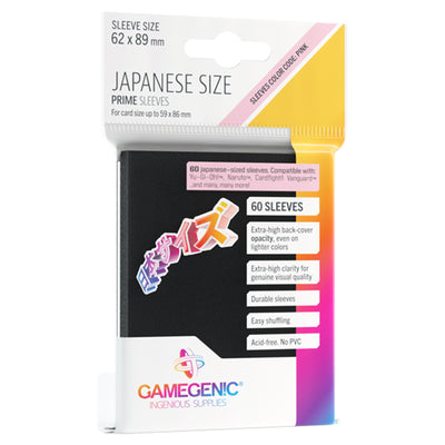 Gamegenic Prime Japanese Size Sleeves Black