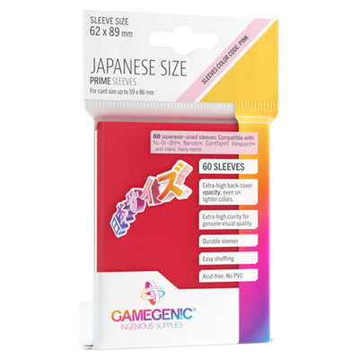 Gamegenic Prime Japanese Size Sleeves Red