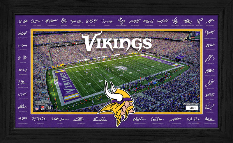 Highland Mint Minnesota Vikings 2026 Signature Gridiron Frame - Limited Edition /5,000
