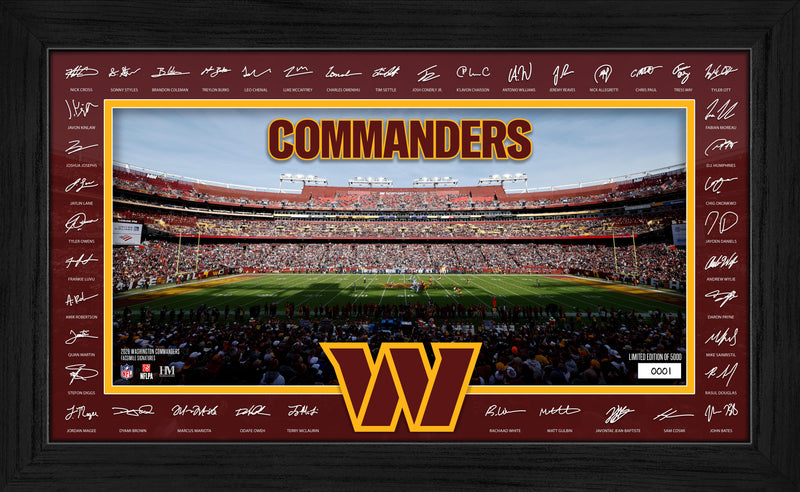 Highland Mint Washington Commanders 2026 Signature Gridiron Frame - Limited Edition /5,000
