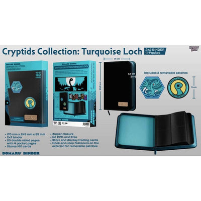 Gatherers' Tavern Domaru 4-Pocket Binder - Cryptids Collection Turquoise Loch