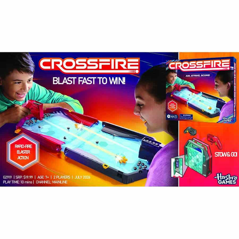 Hasbro Gaming Crossfire Board Game - 2 Players Ages 7+