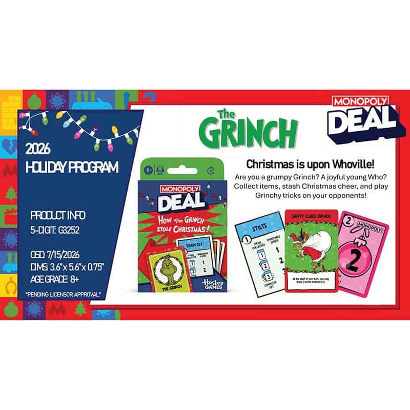 Hasbro Monopoly Deal: The Grinch Card Game