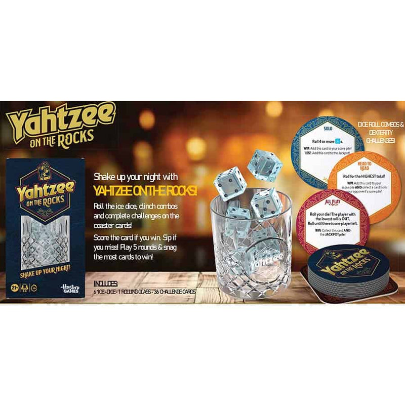 Hasbro Gaming Yahtzee On the Rocks Party Game - Ages 21+