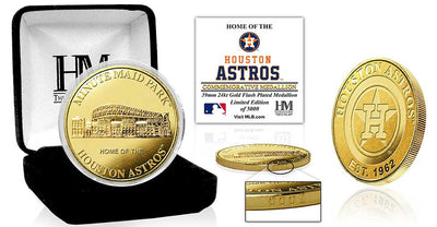Highland Mint Houston Astros Minute Maid Park Gold Mint Coin - Limited Edition /5,000