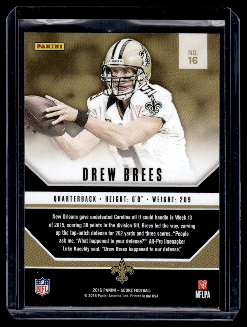 2016 Panini Score Signal Callers Drew Brees #16 /120