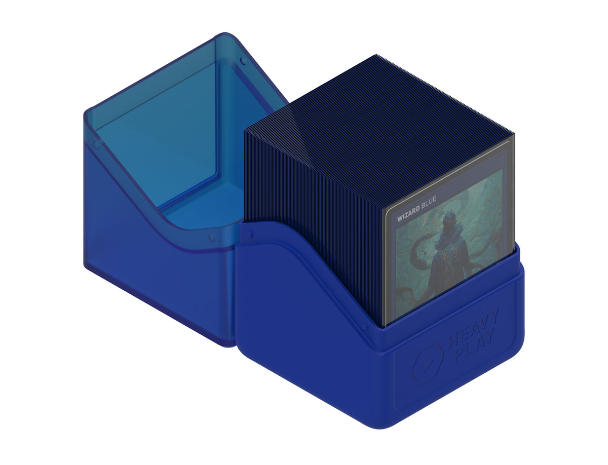 Heavy Play RFG Deck Box 100 Double Sleeved Wizard Blue