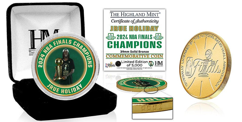 Highland Mint Jrue Holiday 2024 NBA Finals Champions Bronze Coin - Limited Edition /5000