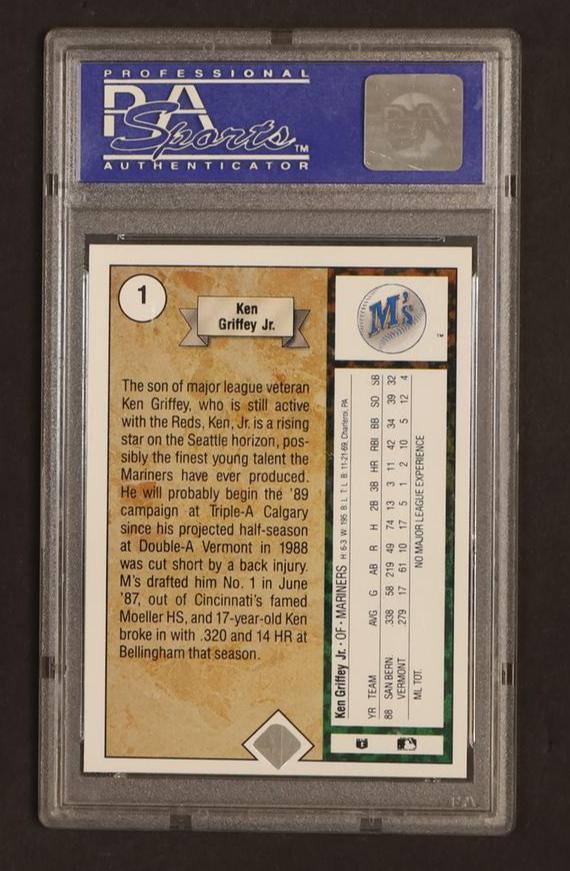 1989 Upper Deck Upper Deck 1 Ken Griffey Jr. Star Rookie PSA 8 NM-MT Seattle Mariners